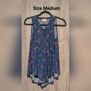 Blue Sleeveless Paisley Dress